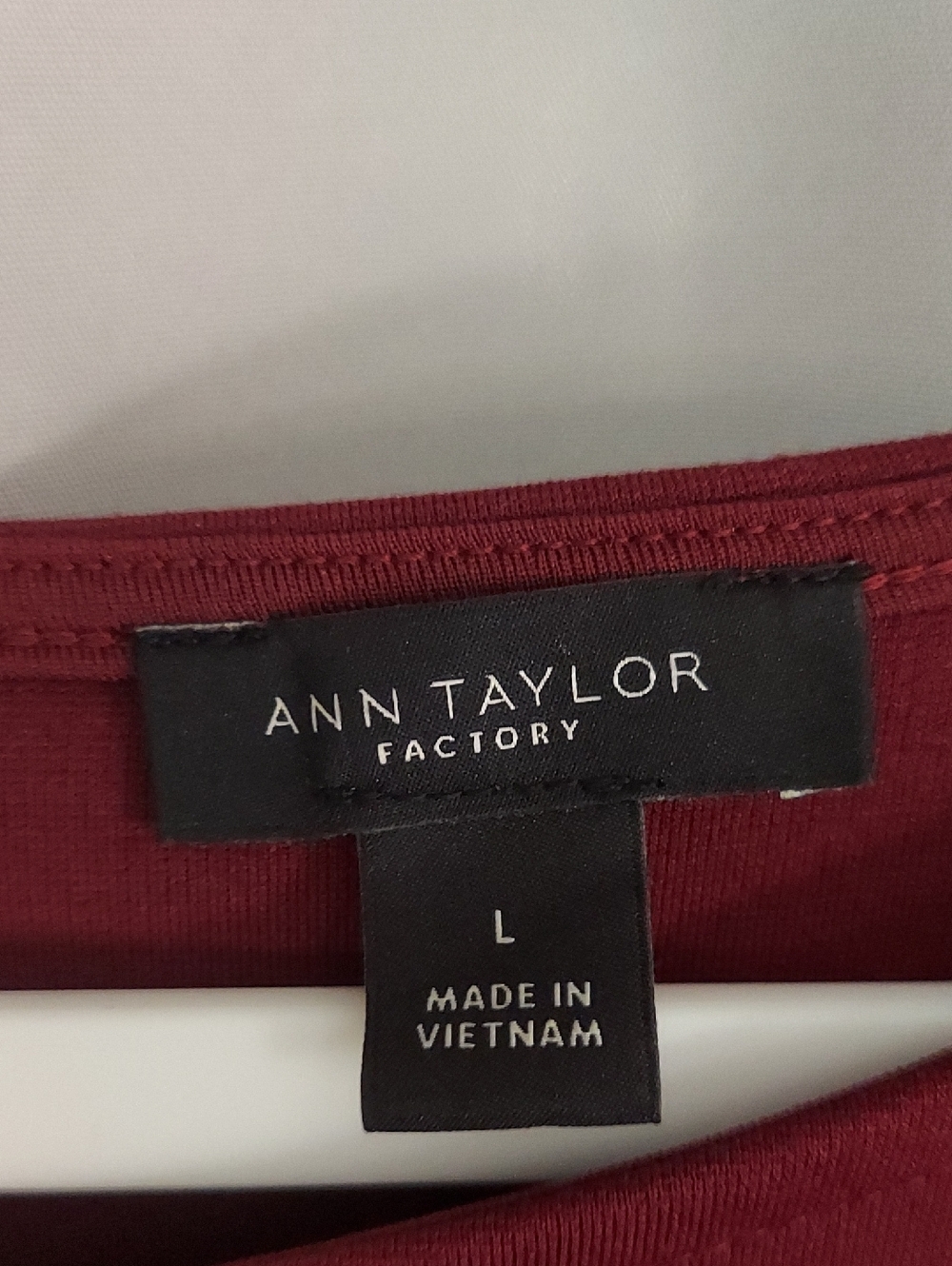 Ann Taylor Maroon Long Sleeve Shift Dress - Picture 2 of 5